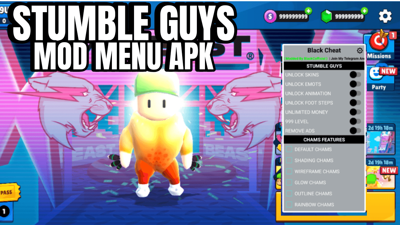 Gems Stumble Guys MOD MENU 0.1 APKs Download - com.mymymyLTD.StumbleGuysMod