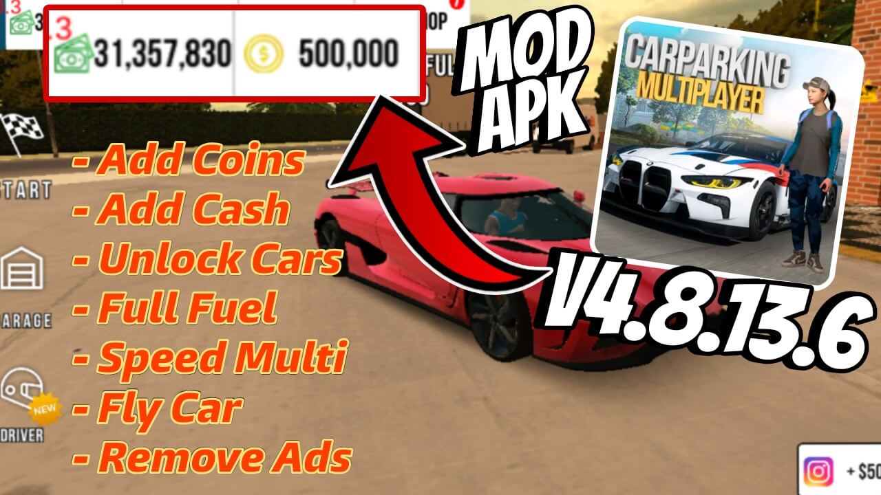 Car Parking Multiplayer Mod Apk v4.8.13.6 Unlimited Money, Gold and  Unlocked Everything [2023] - Carparking Multiplayer
