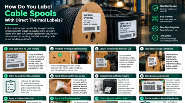 How Do You Label Cable Spools With Direct Thermal Labels?